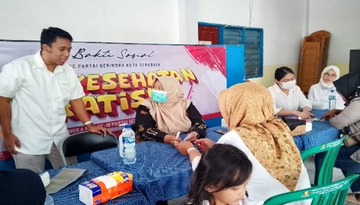 Wujudkan Surabaya Sehat, Kader Gerindra Kawal Cek Kesehatan Gratis Program Presiden